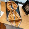 Luxury Long Silk Scarf Female Animal Horse Print Thin Narrow Scarf Bag Hair Band Ribbon Scarfs Women Neckerchief