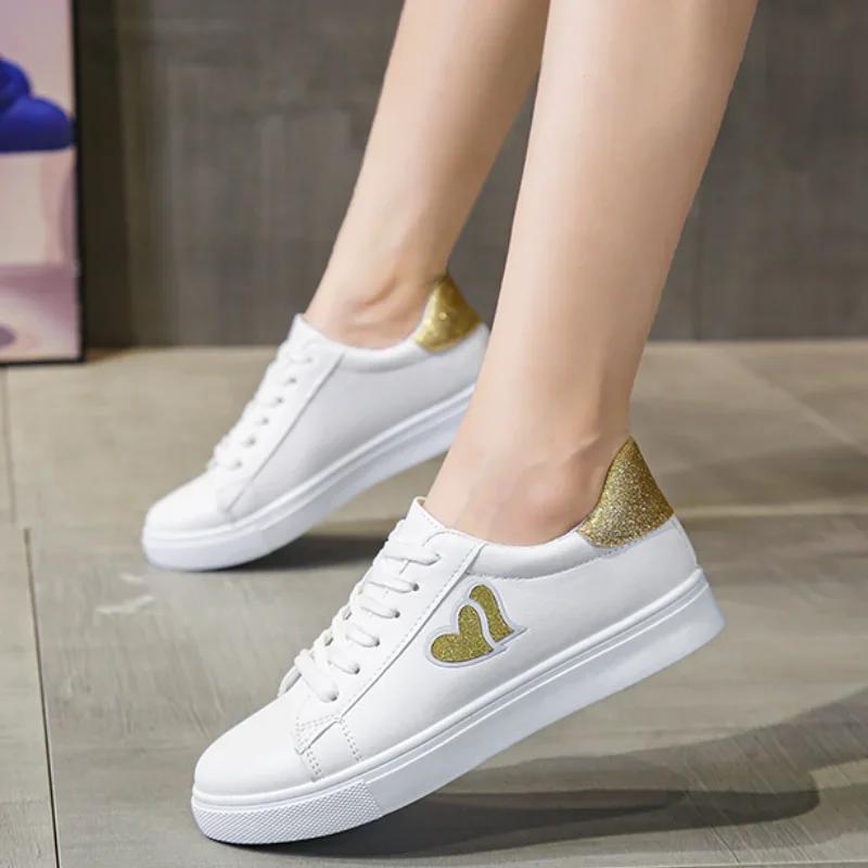 Women's Sports Shoes 2024 New Lace Up  Women's Casual Shoes Printed Summer Women's Pu Cute Flat Luxury Shoes
