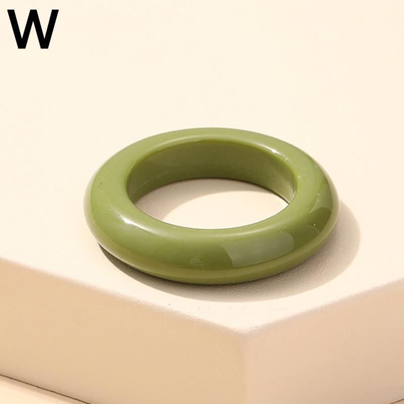 18 мм винтажные красочные прозрачные акриловые круглые кольца из смолы для темпераментных женщин и девочек, простые геометрические украшения, модные подарки