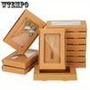 20pcs Jewelry Gift Boxes Treat Boxes with Window Foldable Party Favor Boxes Gift Wrap Box Jewelry Boxes for Necklace Earring Pendant Packaging Box