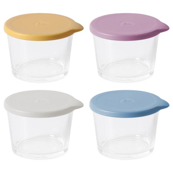 Удобный прочный герметичный многоцелевой видимый стеклянный круглый контейнер для приготовления еды, кухонные принадлежности, коробка для хранения продуктов питания