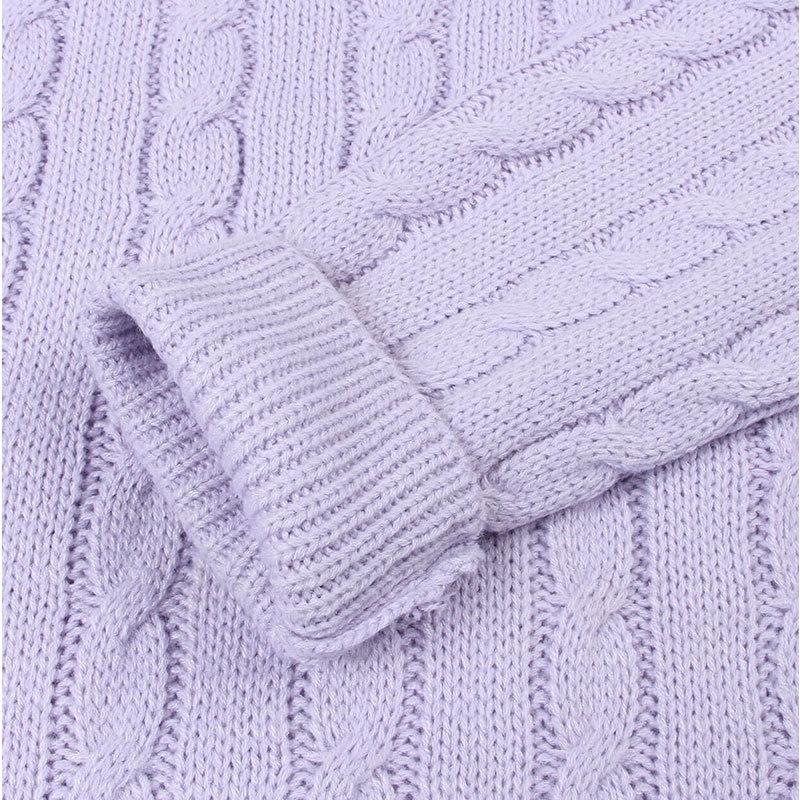 Женский осенне-зимний трикотажный однотонный свитер с длинным рукавом и круглым вырезом