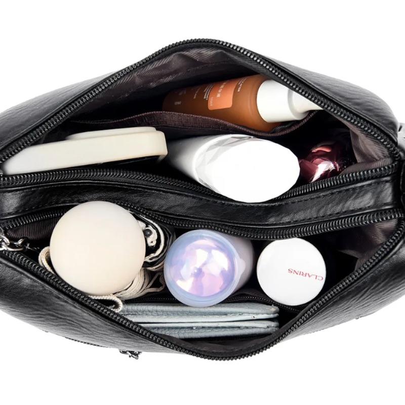 Модная женская сумка через плечо, Сумка-кроссбоди из мягкой ПУ кожи, Однотонная сумка, Подходит для повседневного использования, Шопинга, Поездок на работу