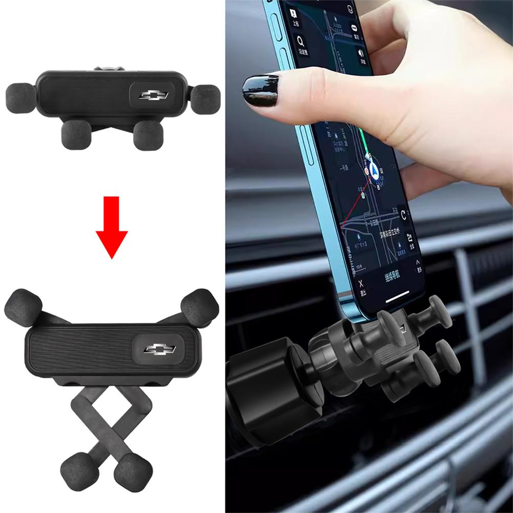 TUVWY1 Gravity Car Phone Holder 360 Rotate Air Vent Smartphone Bracket Telephone Auto Stand For Chevrolet XL Spark Cruze Malibu Captiva