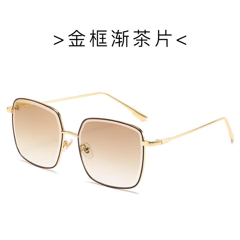 Солнцезащитные очки D Home, Хипстерские Большие Квадратные Металлические Солнцезащитные Очки, Солнцезащитные очки с отделкой и защитой от УФ-лучей