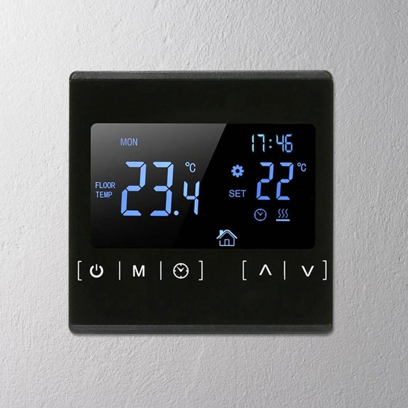 Intelligent WiFi Thermostat Programmable Room Controller for Underfloor Heating and Gas Boiler with Touch Display Screen
