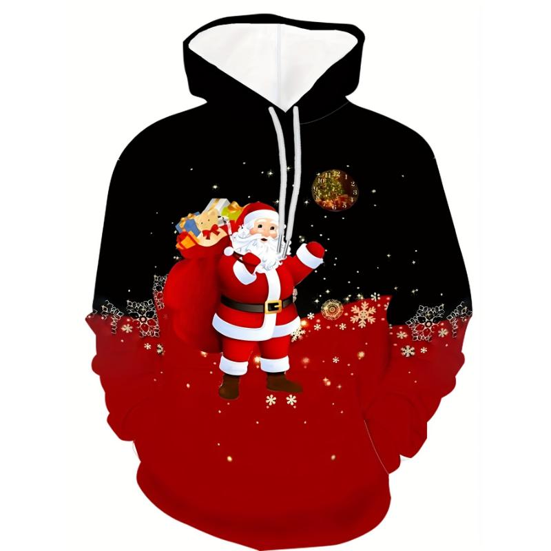 Рождественские худи College 3D для мужчин, толстовка Деда Мороза, близость, Wstring, длинные рукава, уличная одежда, новинка, упадок, 2024