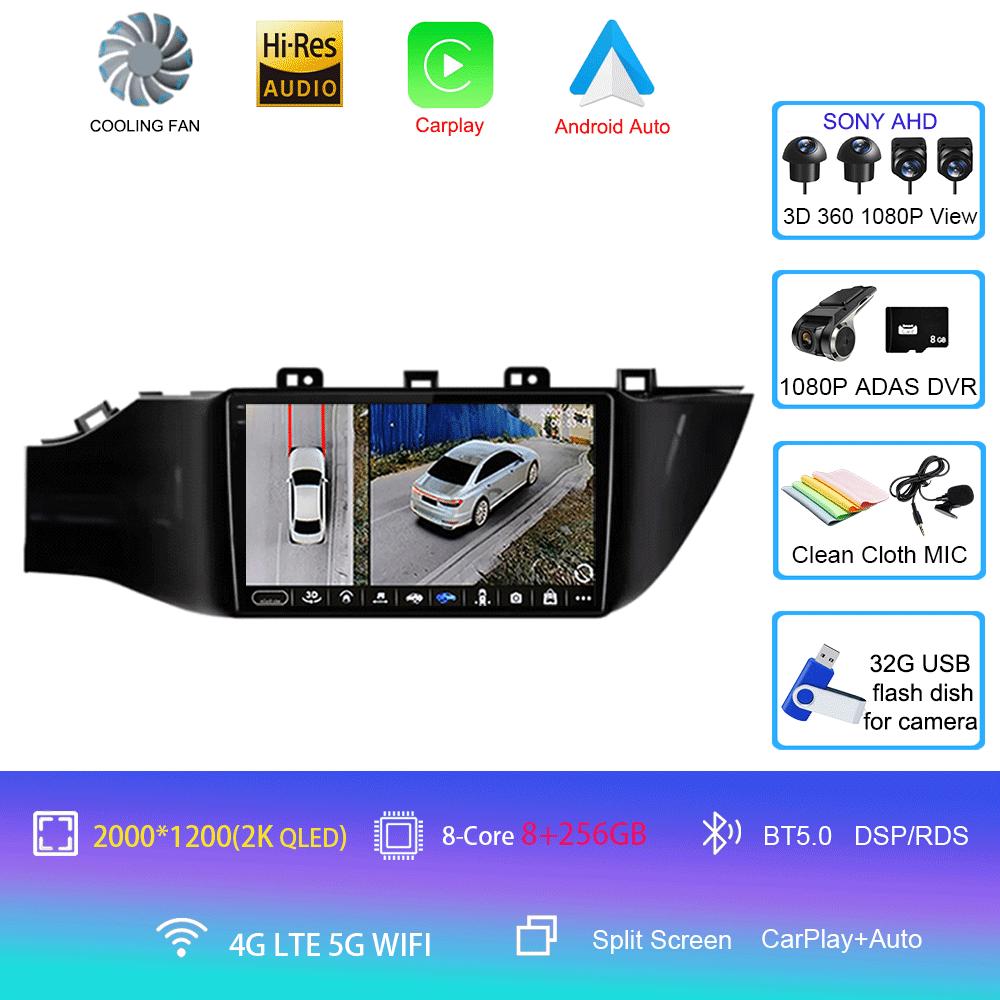 Android 14 Car Radio For Kia RIO 4 2016 - 2020  Multimedia Video Player Navigation stereo GPS  No 2din 2 din dvd