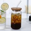 Прозрачная стеклянная чашка в форме банки, прочные чашки из боросиликатного стекла, кофейные кружки для напитков