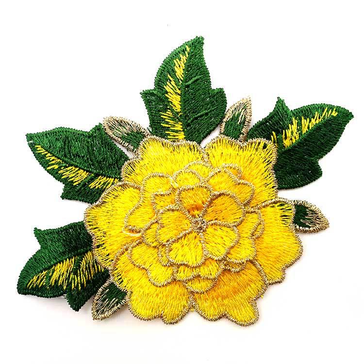 Water-Soluble 3D Multi-Color Multi-Layer Embroidery Patch - Heavy-Duty Rose DIY Lace Accessory