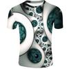 Creative 3D Digital Printed T-shirt for Men's Short Sleeves Tops