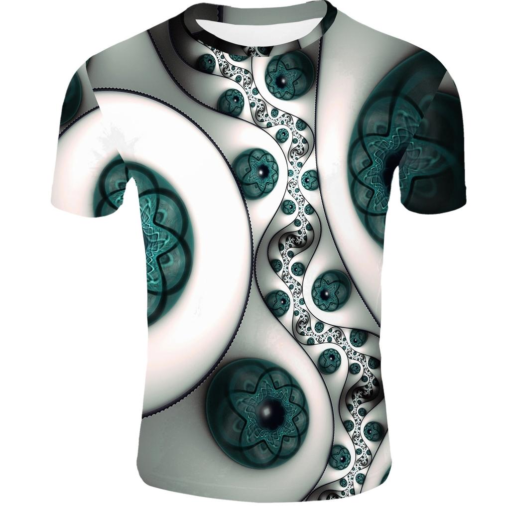 Creative 3D Digital Printed T-shirt for Men's Short Sleeves Tops