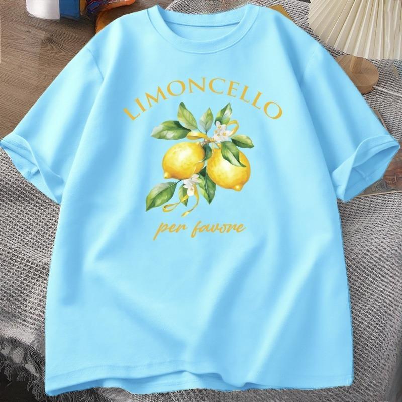 Летняя футболка Limon Унисекс Женская Футболка с принтом Limonchllo Повседневная Хлопковая Футболка с коротким рукавом Харадзюку Графические Футболки Одежда