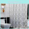 European Style Thickened Peva Waterproof Shower Curtain With Geometric Print For Bathroom Privacy And Gift Option