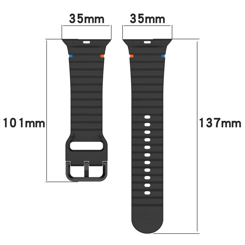 Силиконовый ремешок для Apple Watch Band Series 10 46 мм 42 мм 45 мм 44 мм Ultra 2 49 мм спортивный браслет Correa iWatch 9 8 7 41 мм 38 мм 40 мм