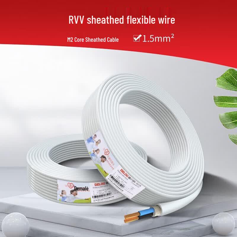 Delixi Electric Flame Retardant RVV Sheathed Flexible Copper Wire