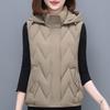 Зимние женские жилеты с капюшоном, теплые безрукавки, женские повседневные короткие пальто