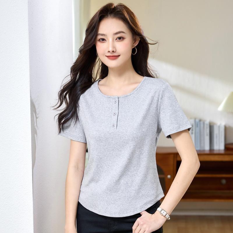 Летняя женская облегающая и тонкая футболка с короткими рукавами в стиле casual Bottoming