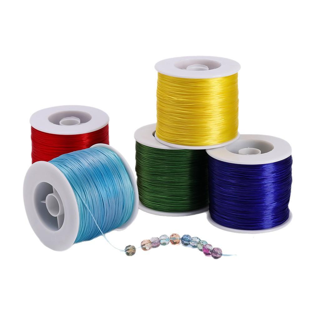 0,8 мм Корейская импортная эластичная леска, плоская шелковая эластичная леска ТПУ, эластичная леска для бисера, сделай сам, браслет, ожерелье, бусины