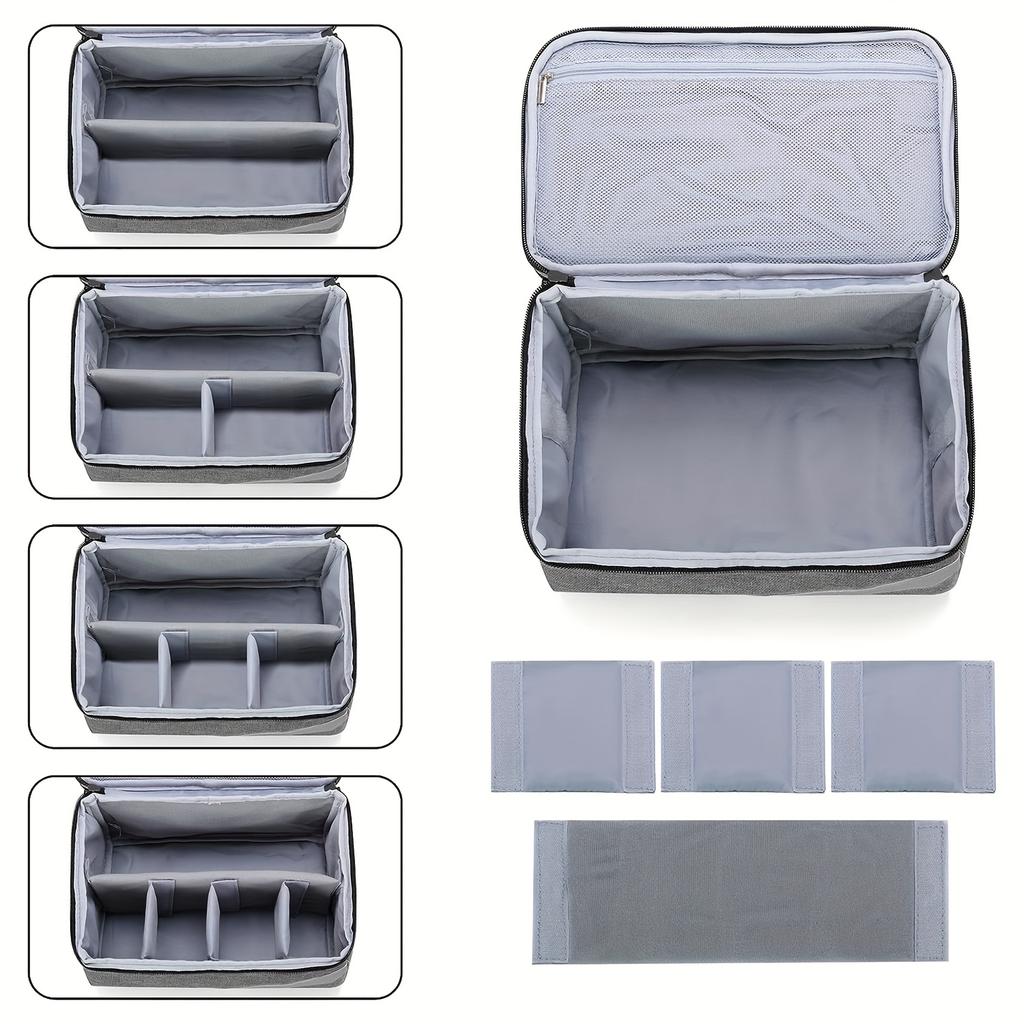 Portable Polyester Medicine Storage Bag Organizer, Empty Medicine Bottle Bag for Home, Office, School, Outdoor Travel - Durable and Compact