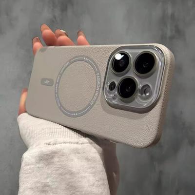 Новый узор «кожура личи» подходит для чехлов для телефонов iPhone 15. Защитные чехлы с магнитной фиксацией и полной защитой для iPhone 16pro max