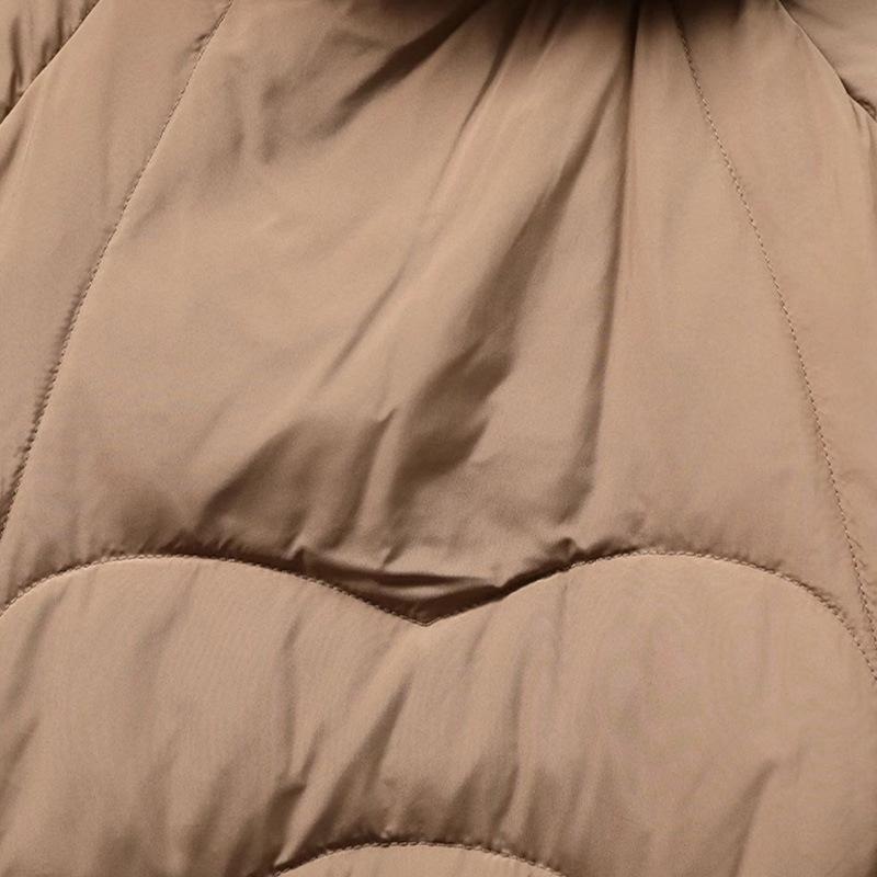 Средняя и длинная куртка-пуховик женская 2024 новая корейская версия белая утиная пуховая толстая свободная куртка маленькая хлебная