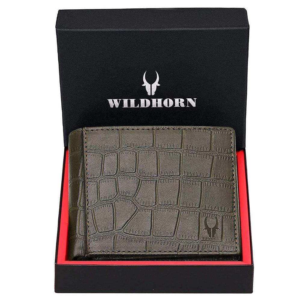 WildHorn Black Leather Wallet for Men I 9 Card Slots I 2 Currency & Secret Compartments I 1 Zipper & 3 ID Card Slots