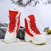 Women Snow Boots Winter Cold-proof High-top Warm Cotton Boots High-top Unisex Plus Velvet Snow Boots Elegant Warm Winter Shoes