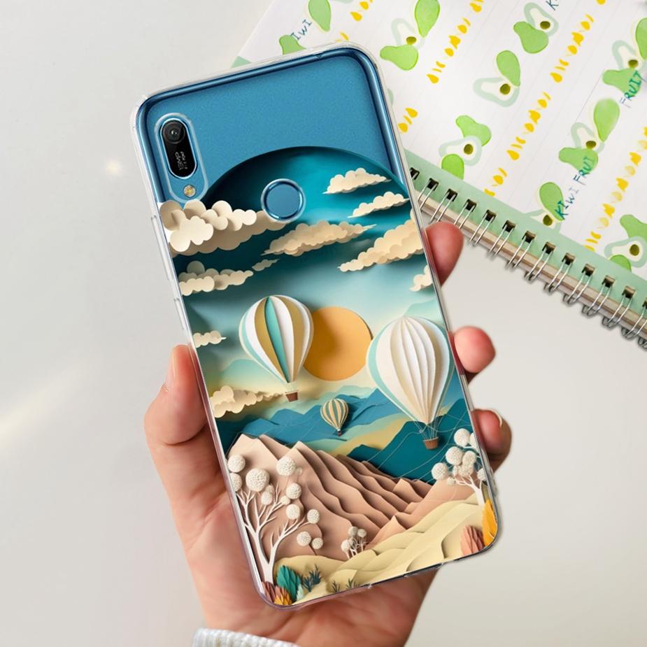 Чехол для Huawei Y6 2019 Y6 Prime 2019 Модный расписной чехол Прозрачный силиконовый чехол для телефона Для Huawei Y6s 2019 Y6 Pro 2019 Мягкий чехол