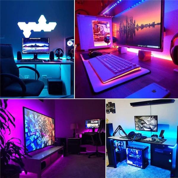 15M 10M 5M Светодиодная лента RGB USB Гибкая лампа Лента Диод 28350 5050RGB Кабель Bluetooth Управление DC 5 В Настольный экран ТВ Фоновое освещение