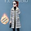 Autumn and Winter Lamb Wool Coat Women's Mid-length All-match Thick Plaid Korean Fashion Lamb Wool Coat