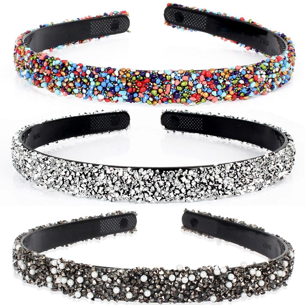 Simple Simulated Pearl Luxury Crystal Hairbands Hair Accessories Hair Hoop Pearl Headbands