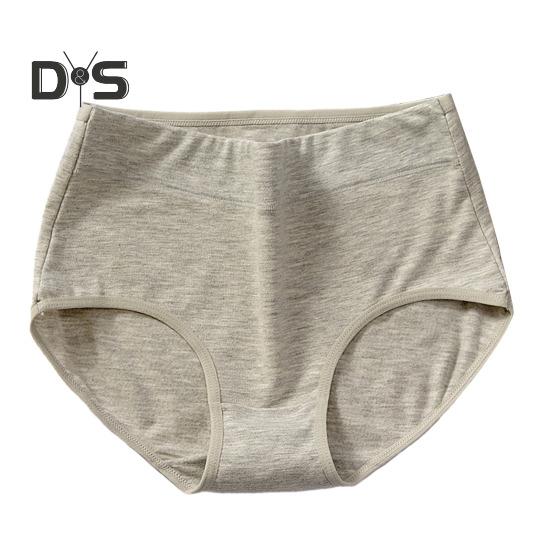Женские трусы с высокой талией, приподнятые, эластичные, однотонные, мягкие, дышащие, антисептические, влагоотводящие, женские трусики-брифы