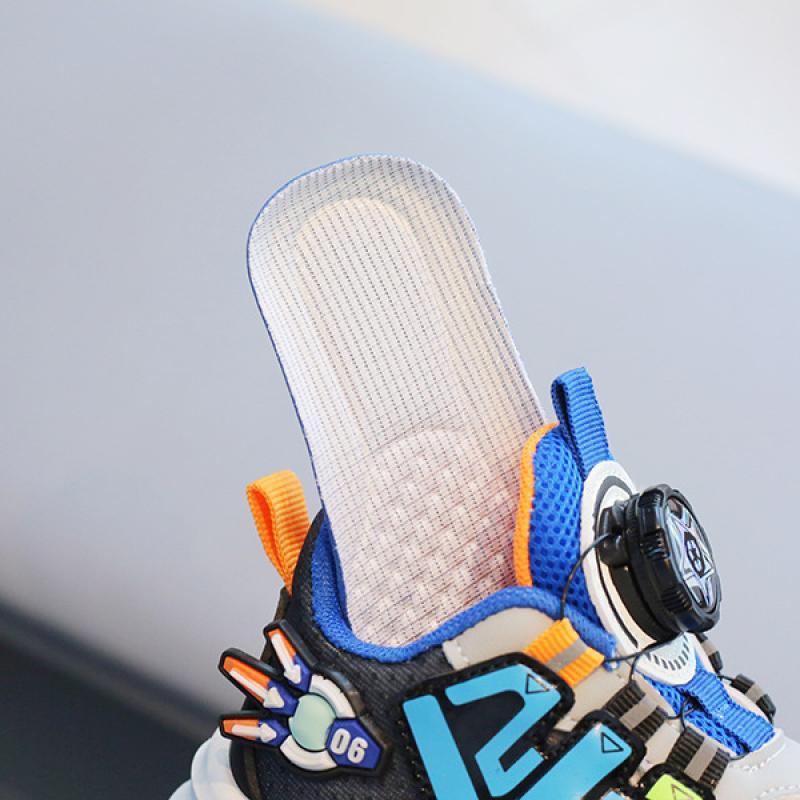 Детские кроссовки. Весенне-осенняя повседневная обувь для мальчиков с поворотными пуговицами. Кроссовки для девочек. Дышащая детская обувь с сеткой.