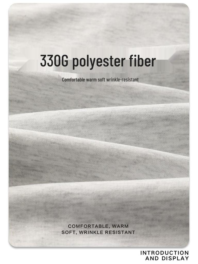 330G Heavyweight Men's Casual Loose Hoodie - Solid Color American Trend, Autumn/Winter Collection