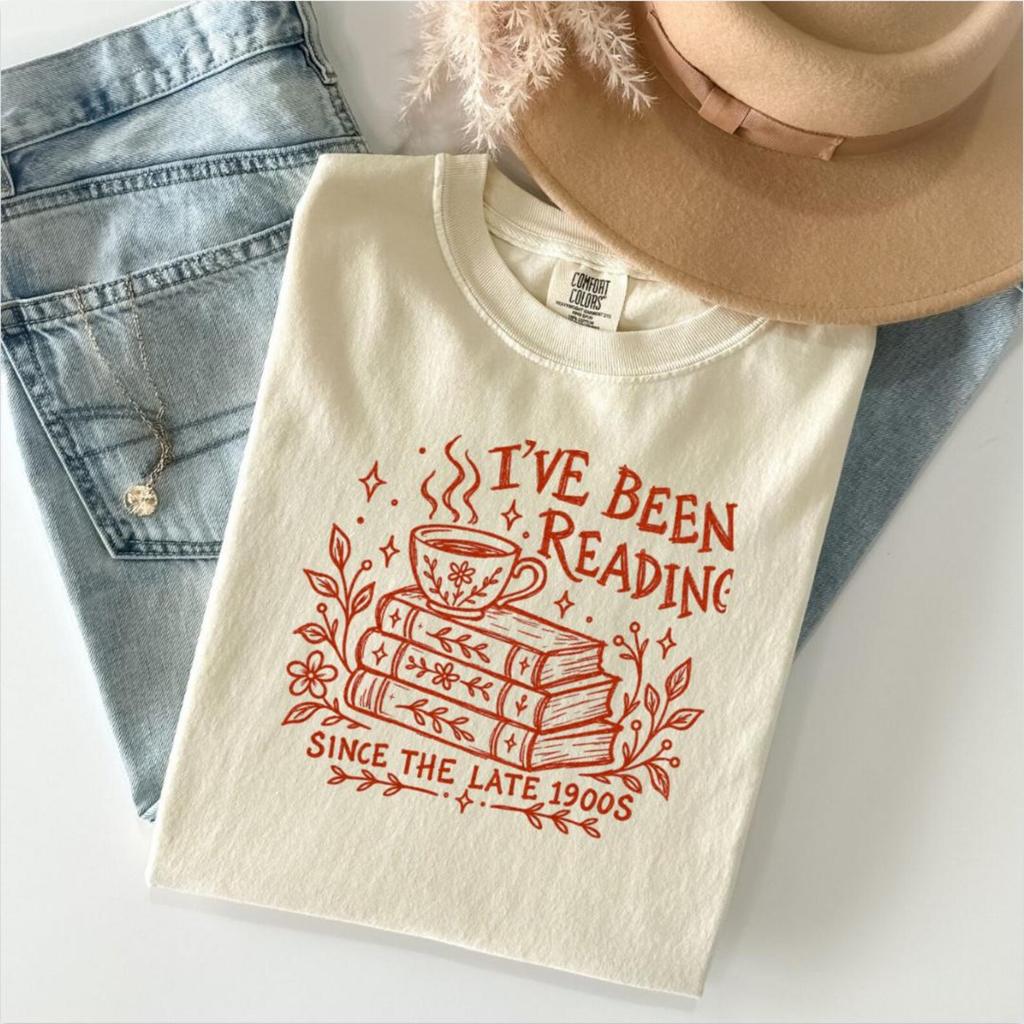 Reading Since The Late 1900s Comfort Colors® Tshirt Retro Vintage Booklover T-shirt Funny Bookish Quote Shirt Milennial Gen Z Book Tee Gift