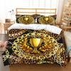 3D покрывало на кровать Золотой трофей с роскошным узором, комплект постельного белья высокого качества, чехлы для женщин и взрослых, домашний текстиль, размер королевы, покрывала