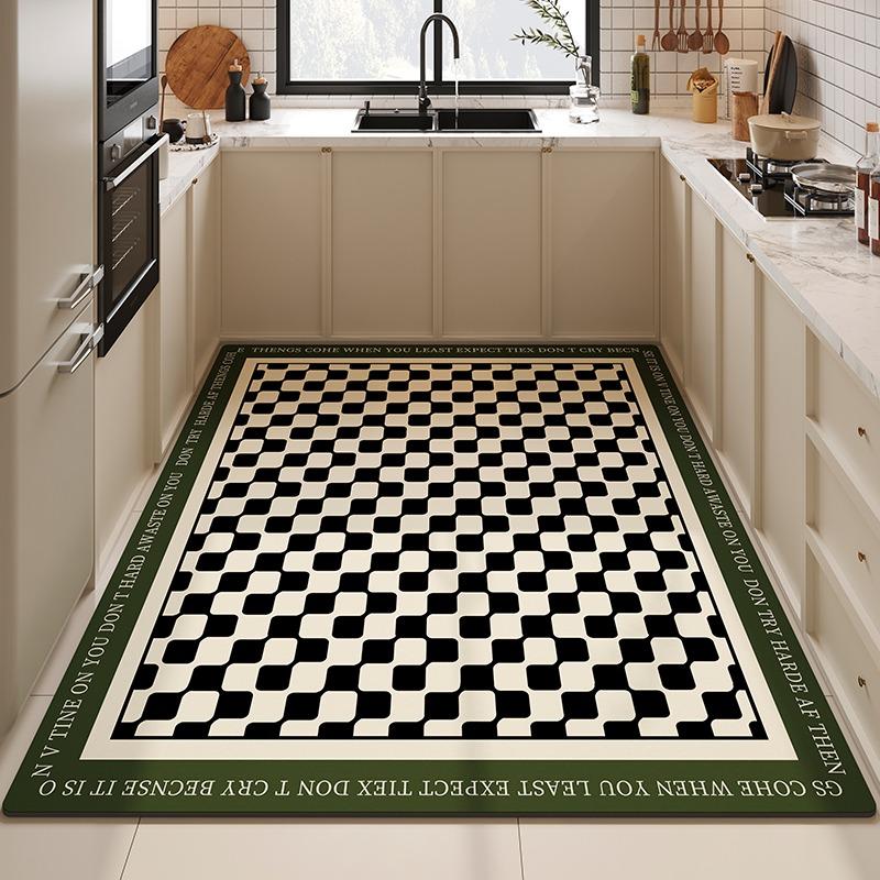 Коврик для кухни из ПВХ, водонепроницаемый, кожаный, нескользящий, маслостойкий, специальные коврики, большой коврик, легко чистится, Alfombra De Cocina