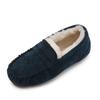 Женская зимняя повседневная обувь, новые мокасины, мягкие плоские нескользящие мокасины 2024 года, модные удобные теплые плюшевые туфли без застежек из хлопка для женщин