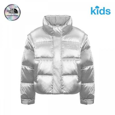 Женская серебристая пуховая куртка Glow со съемным капюшоном Nj1dr59t Sil