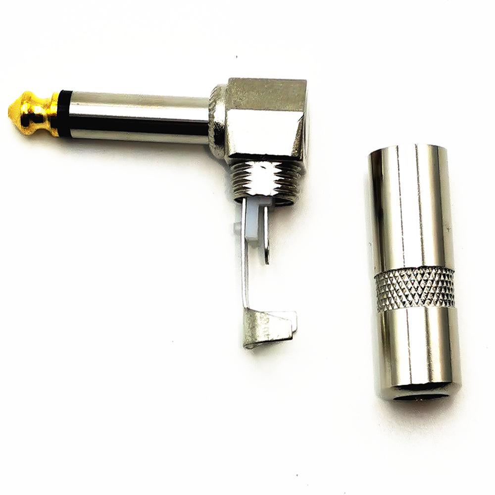 Позолоченный штекер гитарного/басового кабеля 6,35 мм, сварной разъем 6,5 мм