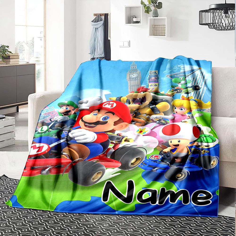 Custom Name Autumn Adventure Friends flannel Blanket for Super Soft Cute Comfort Blanket for Travel Bedding Couch Sofa Blanket