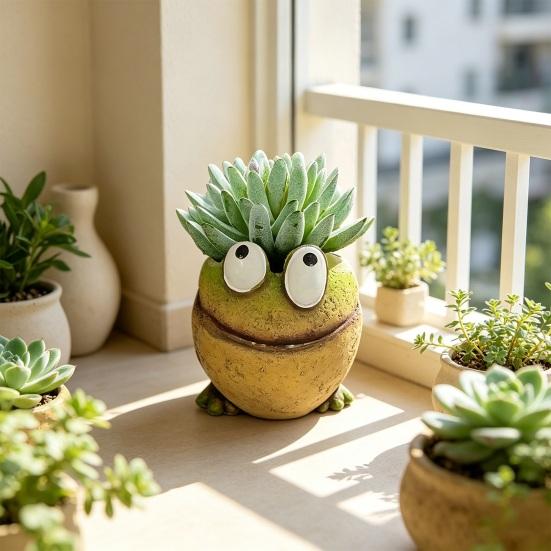 Animal Plant Pot, Animal-Shaped Resin Planter, Weather Resistant Matte Texture Plant Container for Outdoor Indoor Decor