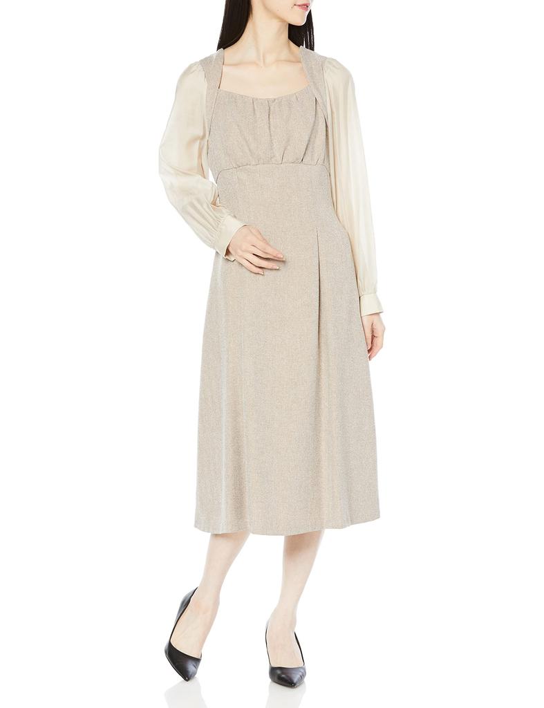 Jill by Jill Stuart Sheer Sleeve Docking Dress
