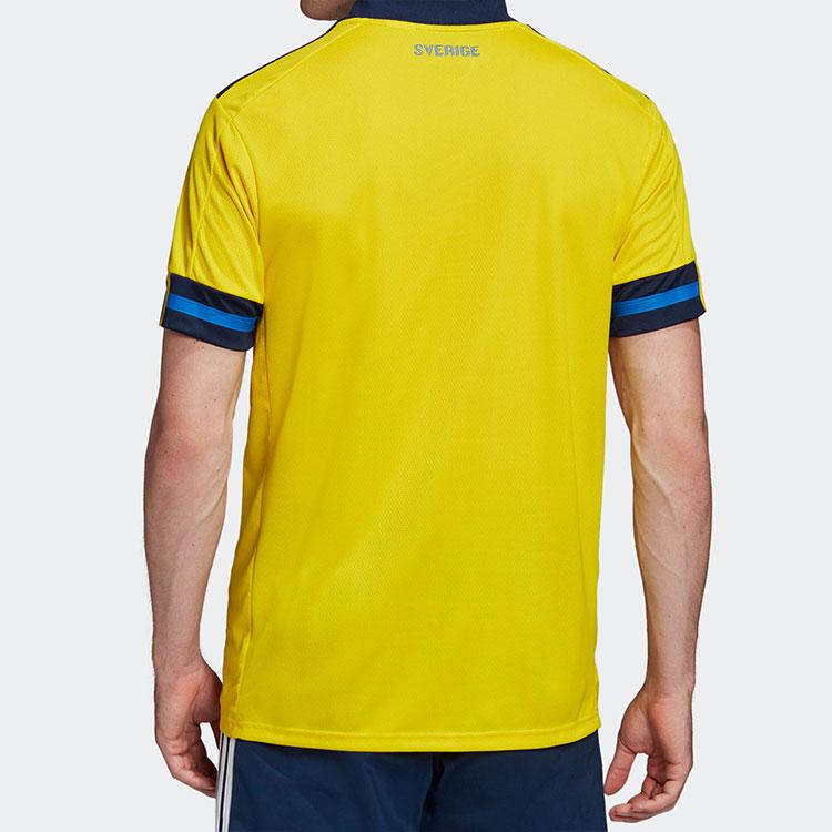 adidas Сезон 2020 года, спортивные мужские футбольные майки с коротким рукавом и v-образным вырезом с логотипом, желтые FH7620