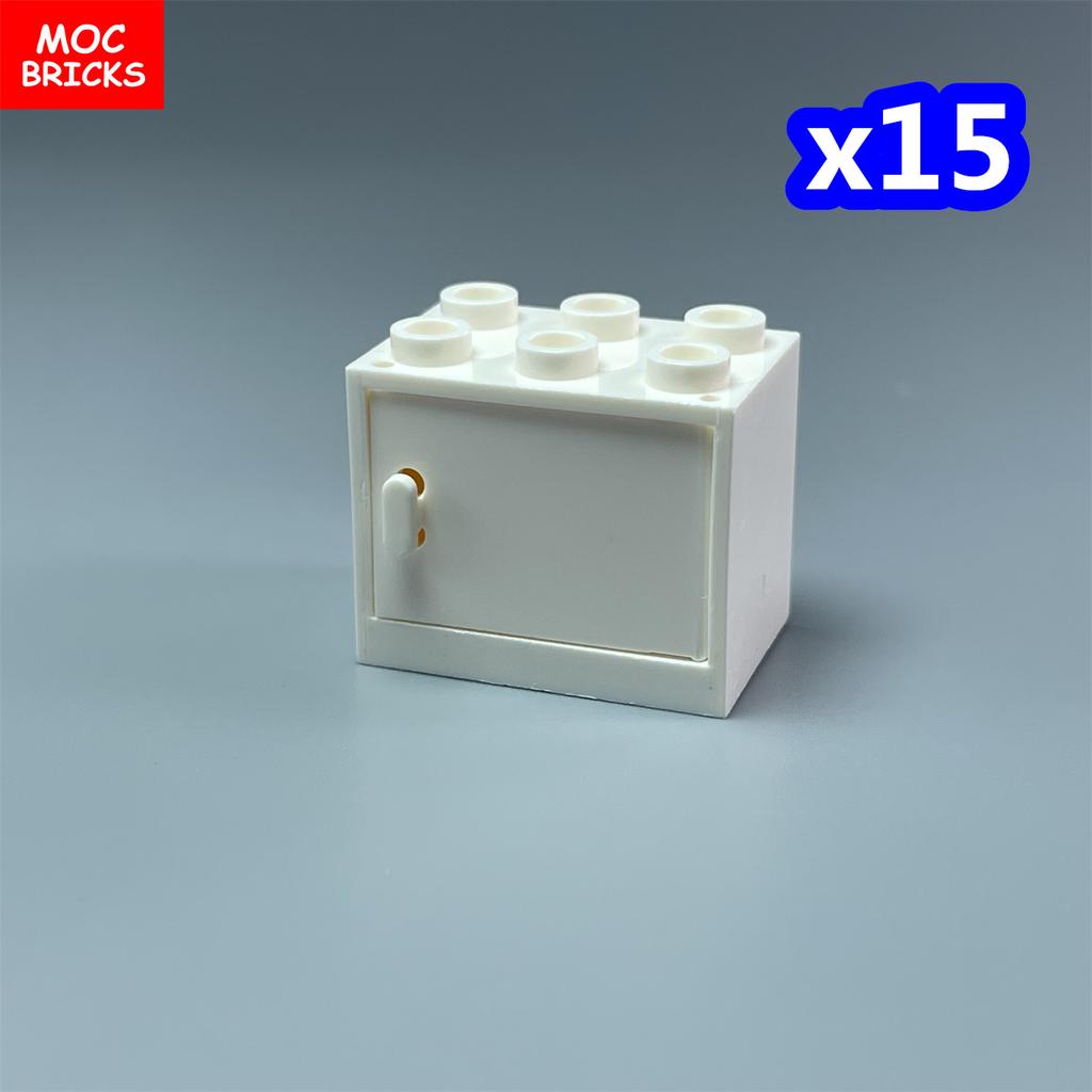 Non-Toxic Moc Bricks Window Fence Arch White Winter Snow Horse Figure City Architectural Church Accessories Children Christmas Toys