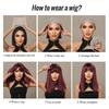 20 Inch Natural Brown Synthetic Hair Toppers Long Wavy Hairpieces for Women 6" ×6" Large Base Lace Front Hair Topper Clips in
