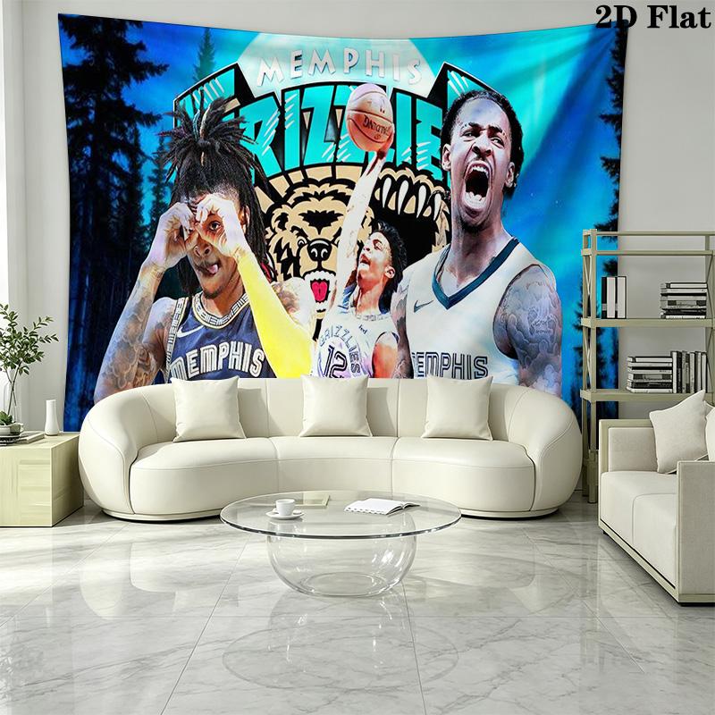 Ja Morant Poster Wall Tapestry Aesthetic Wall Hanging Printed Fabric Blanket Decorative Tapestries for Bedroom Living Room Home Decor