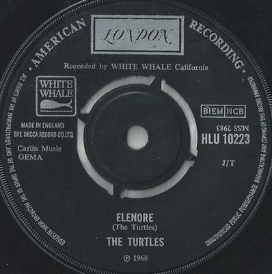 7-дюймовая пластинка TURTLES - Elenore HLU10223 London Records, 1968 UK Рок Б/У