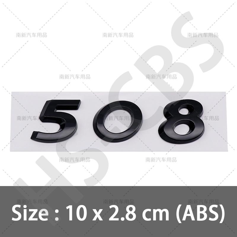 ABS 206 207 301 308 Rear Trunk Logo 307 508 3008 2008 4008 5008 Emblem Badge For Peugeot Car Styling Tailgate Emblem Stickers